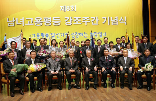 2008년 남녀고용평등 우수기업 선정 단체사진