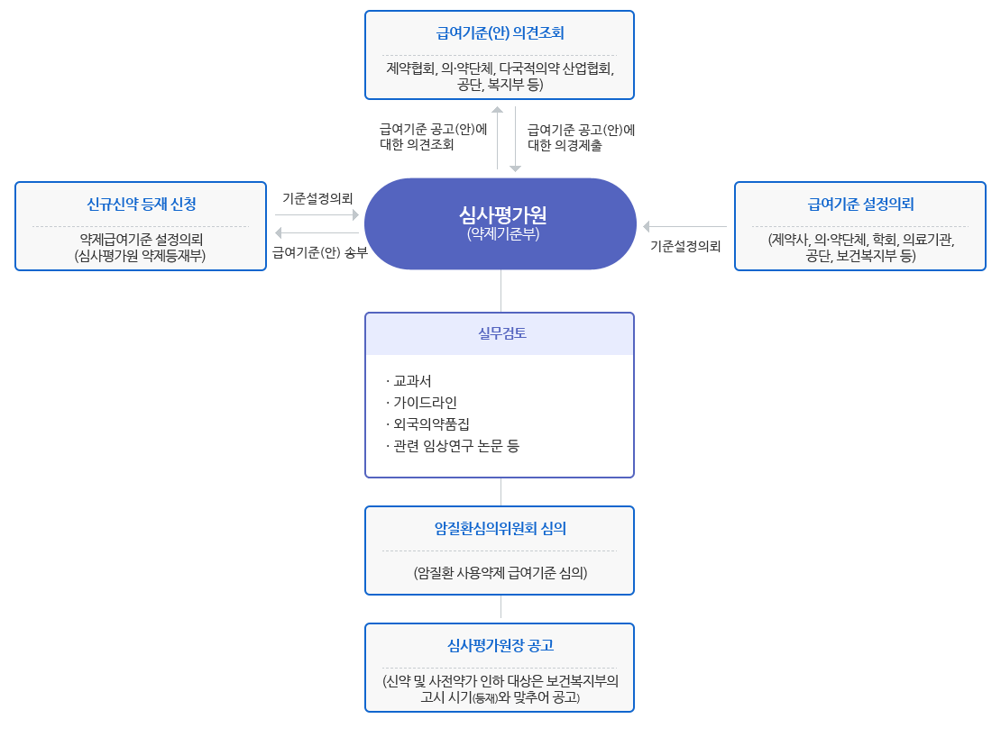 일반약제 급여기준 마련절차